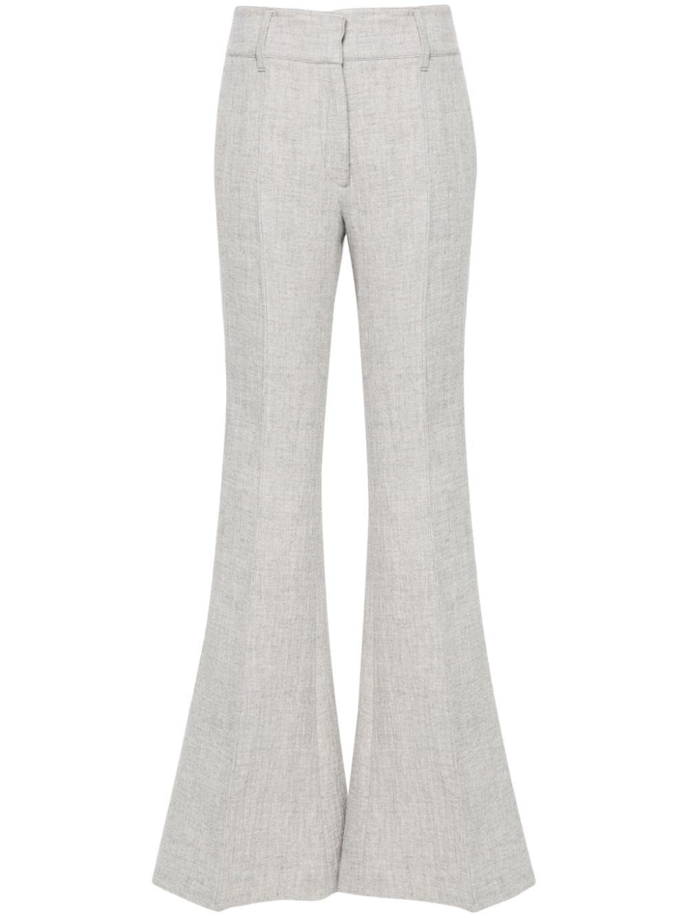 Gabriela Hearst Rhein flared seam-detail flared trousers - Grey von Gabriela Hearst