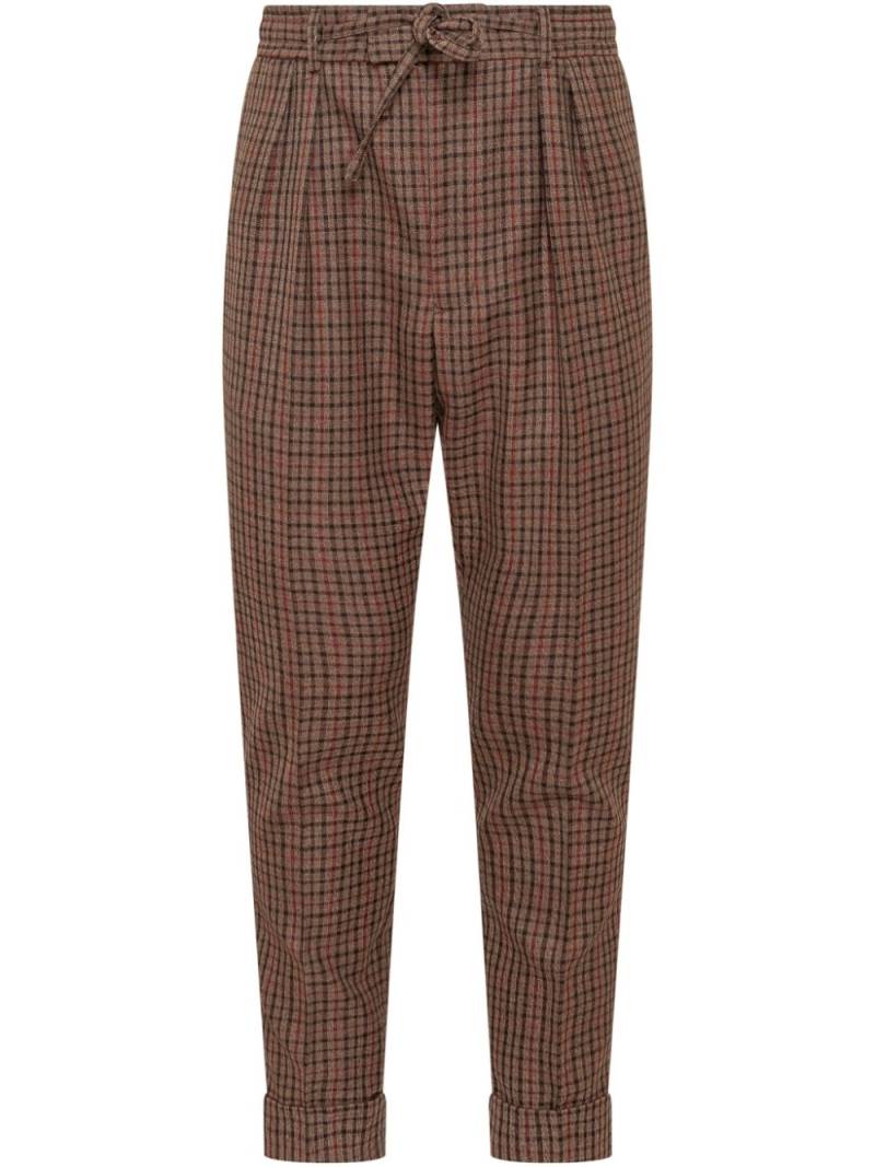 Gabriele Pasini checked trousers - Brown von Gabriele Pasini