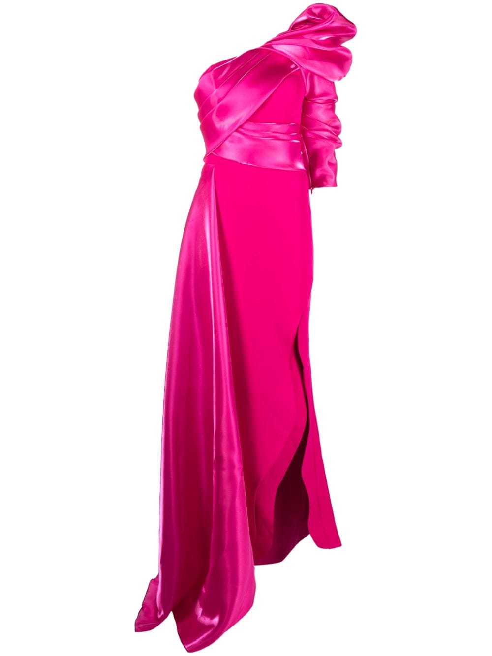 Gaby Charbachy asymmetric draped one-shoulder gown - Pink von Gaby Charbachy