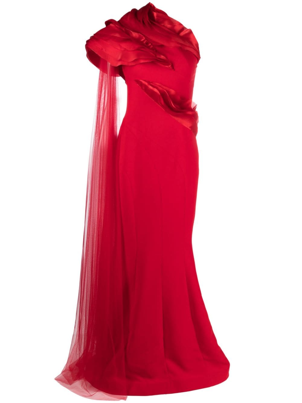 Gaby Charbachy draped one-shoulder gown - Red von Gaby Charbachy