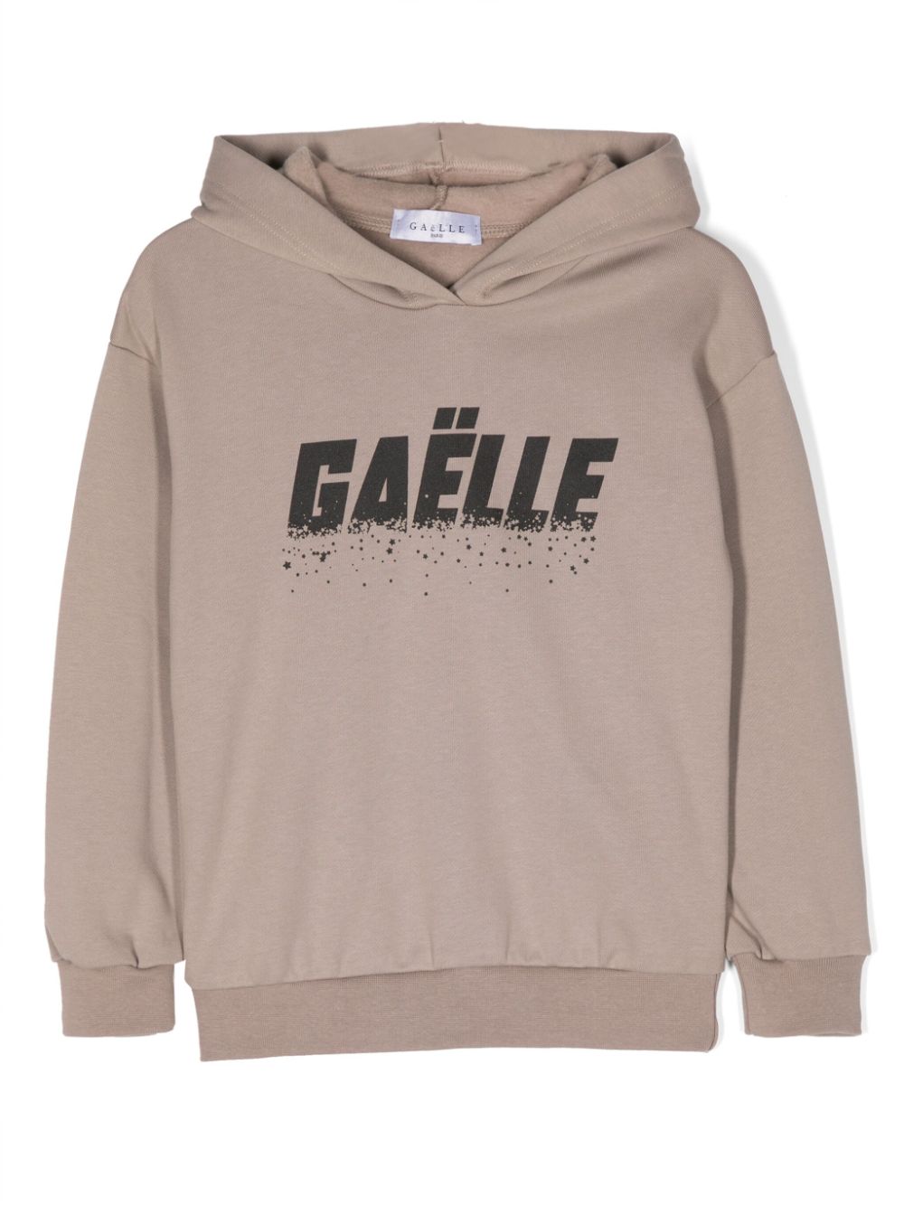 Gaelle Paris Kids logo-print cotton hoodie - Brown von Gaelle Paris Kids