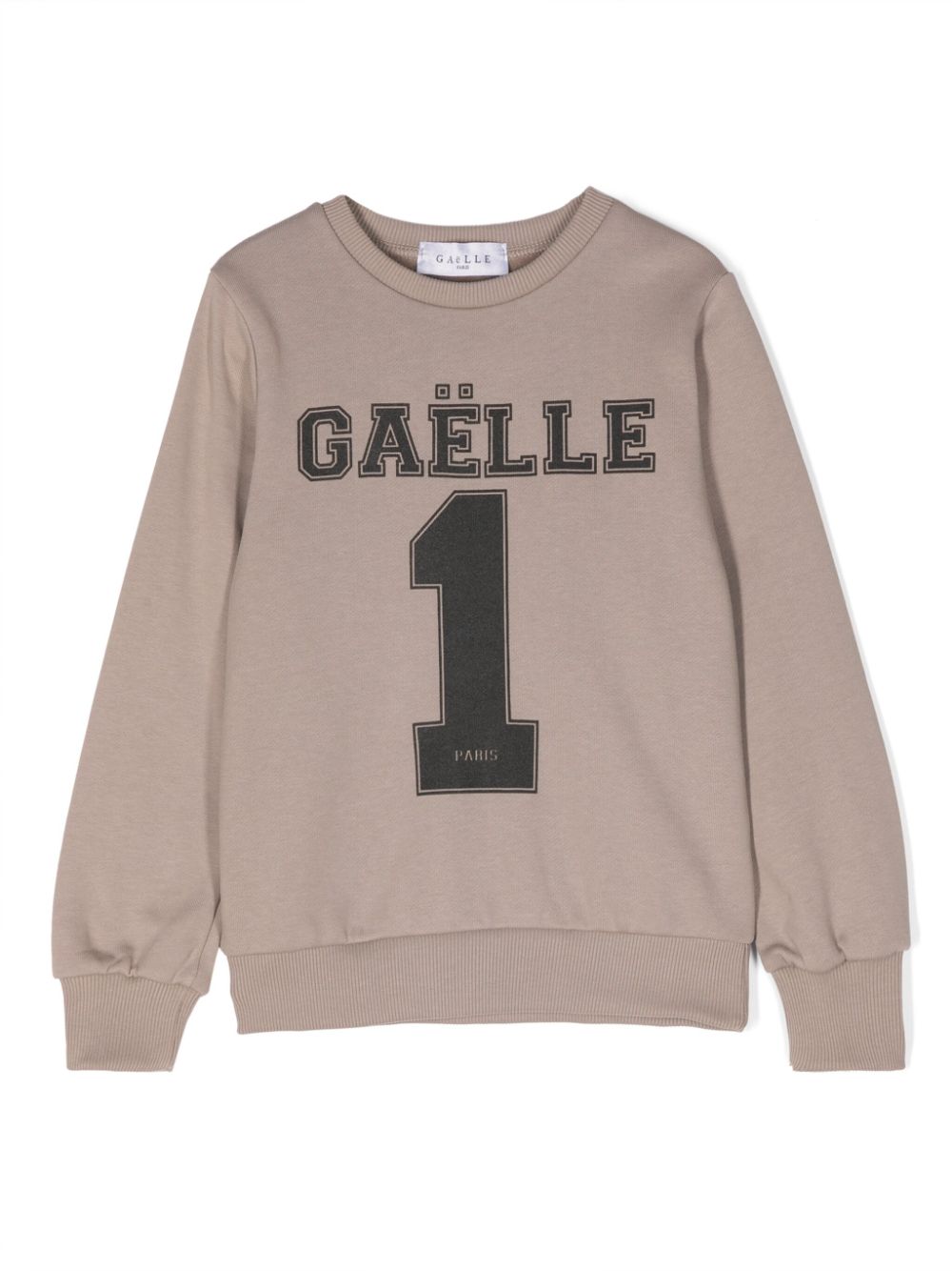 Gaelle Paris Kids logo-print cotton sweatshirt - Brown von Gaelle Paris Kids