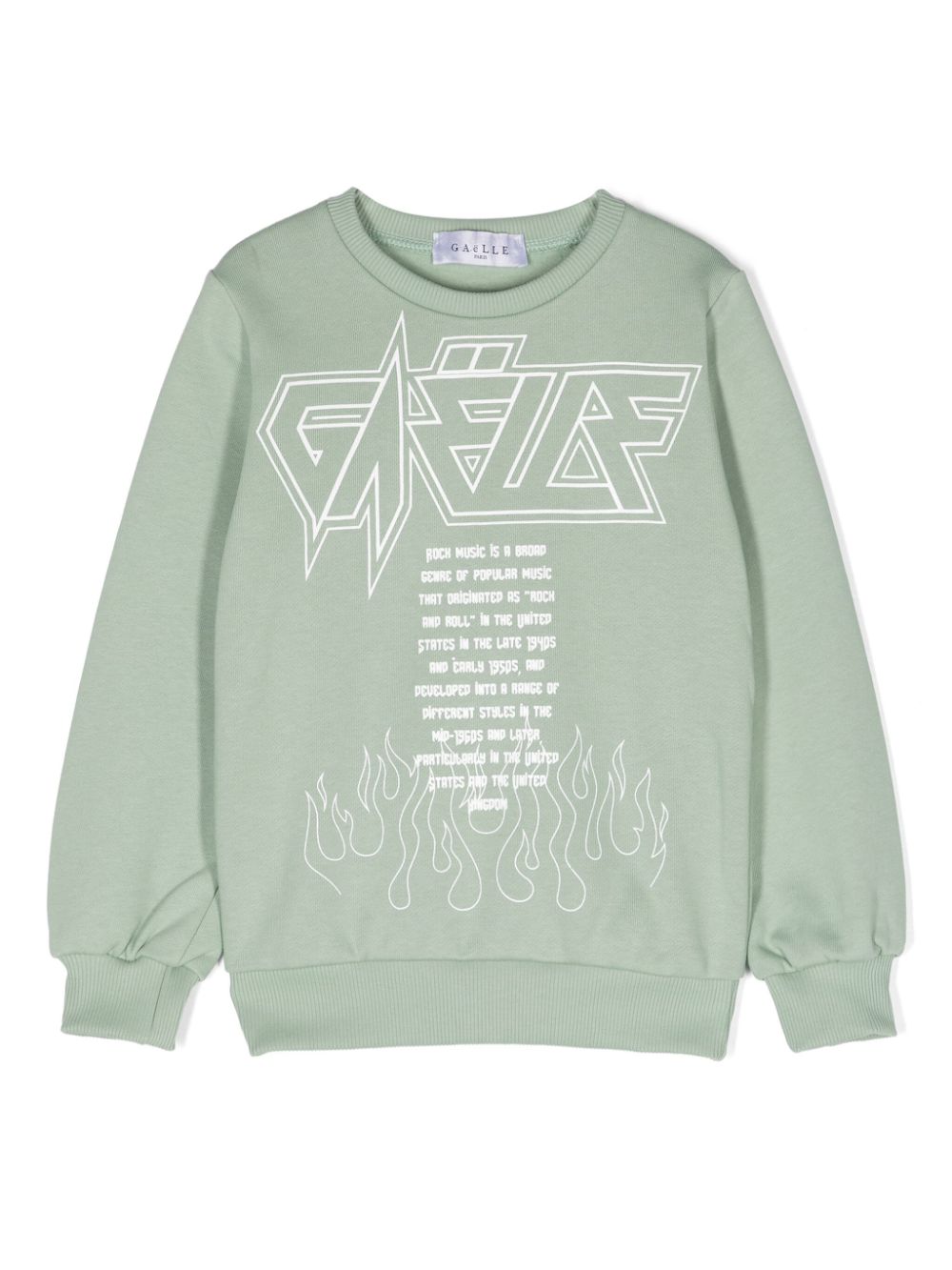 Gaelle Paris Kids logo-print cotton sweatshirt - Green von Gaelle Paris Kids