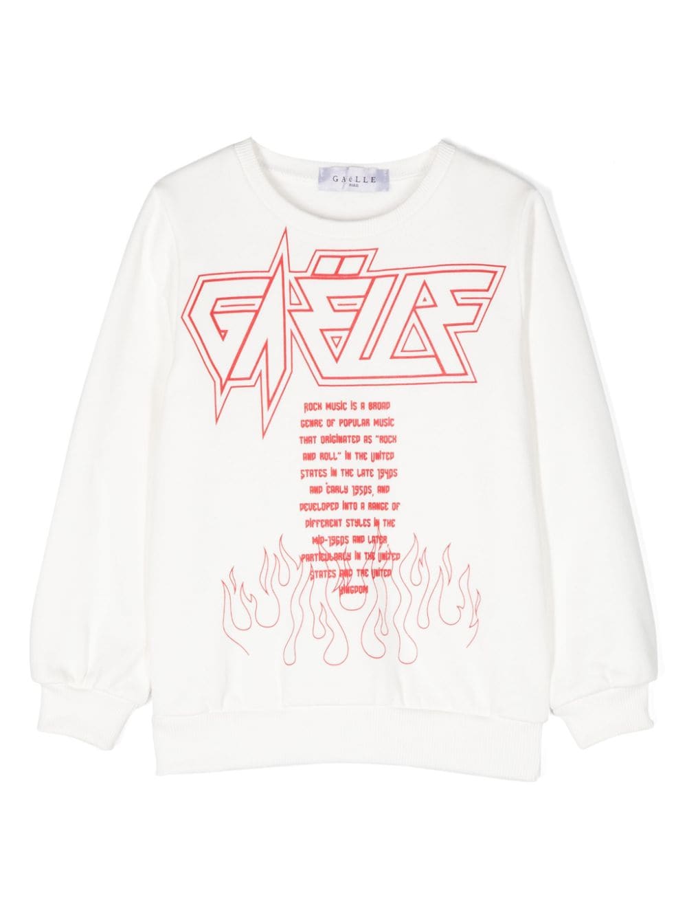 Gaelle Paris Kids logo-print cotton sweatshirt - White von Gaelle Paris Kids