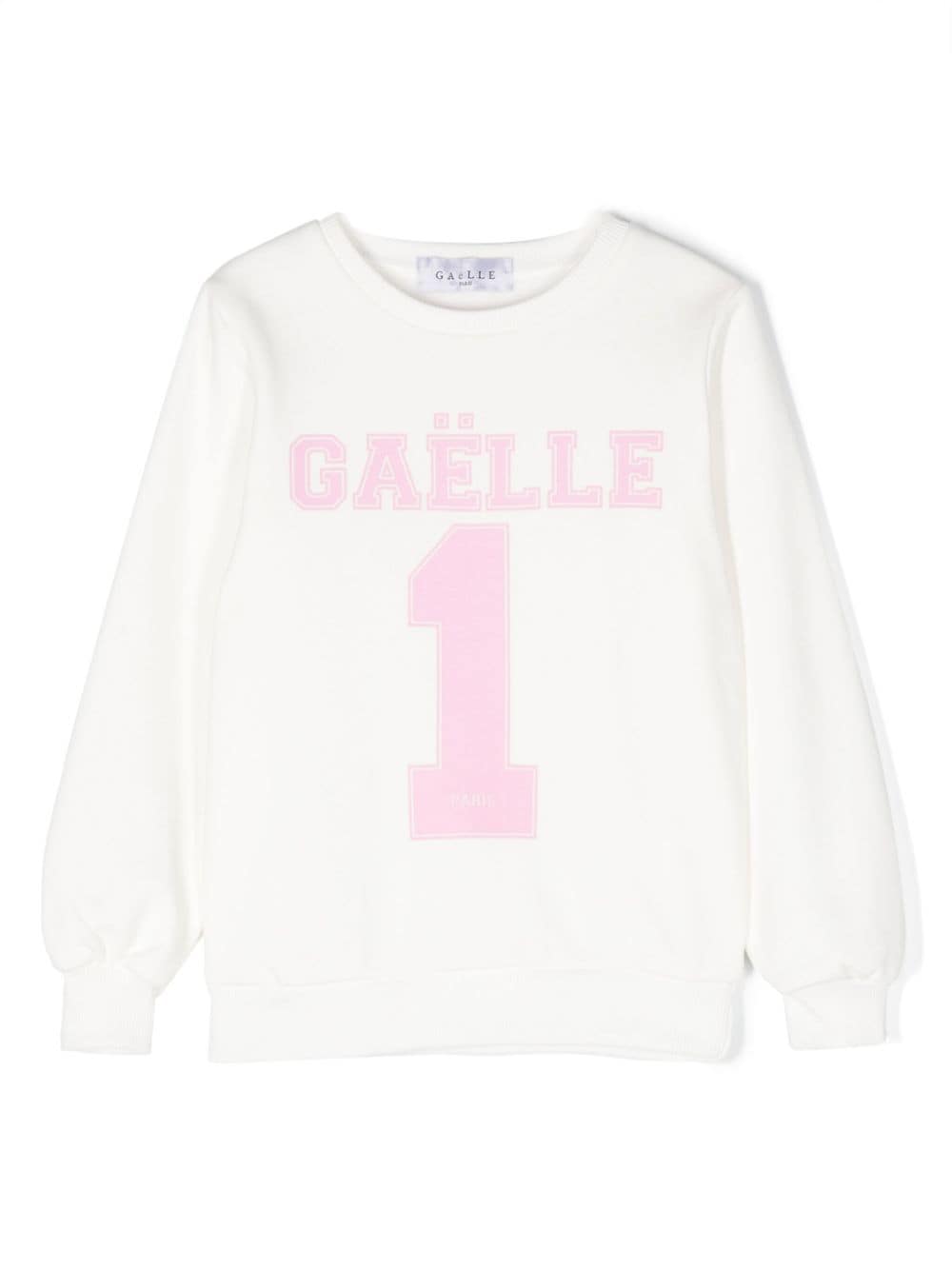 Gaelle Paris Kids logo-print cotton sweatshirt - White von Gaelle Paris Kids