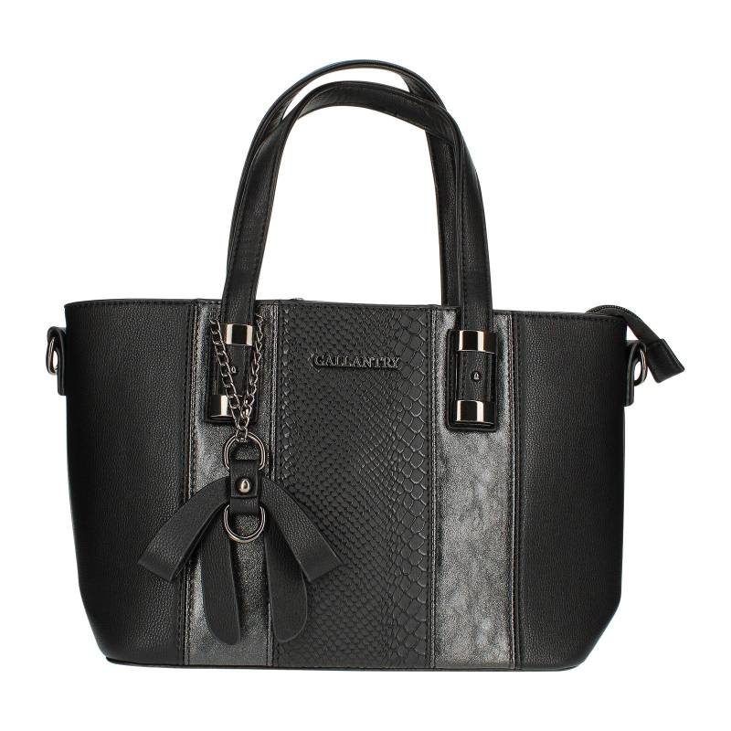 Krokodil Handtasche Damen Schwarz ONE SIZE von Gallantry