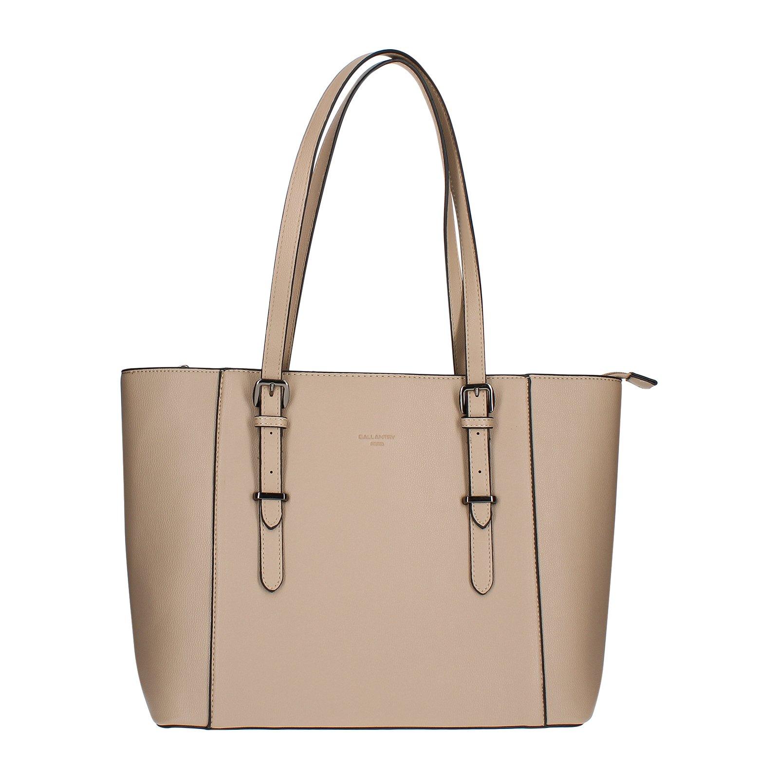 Kunstleder-tragetasche Damen Taupe ONE SIZE von Gallantry