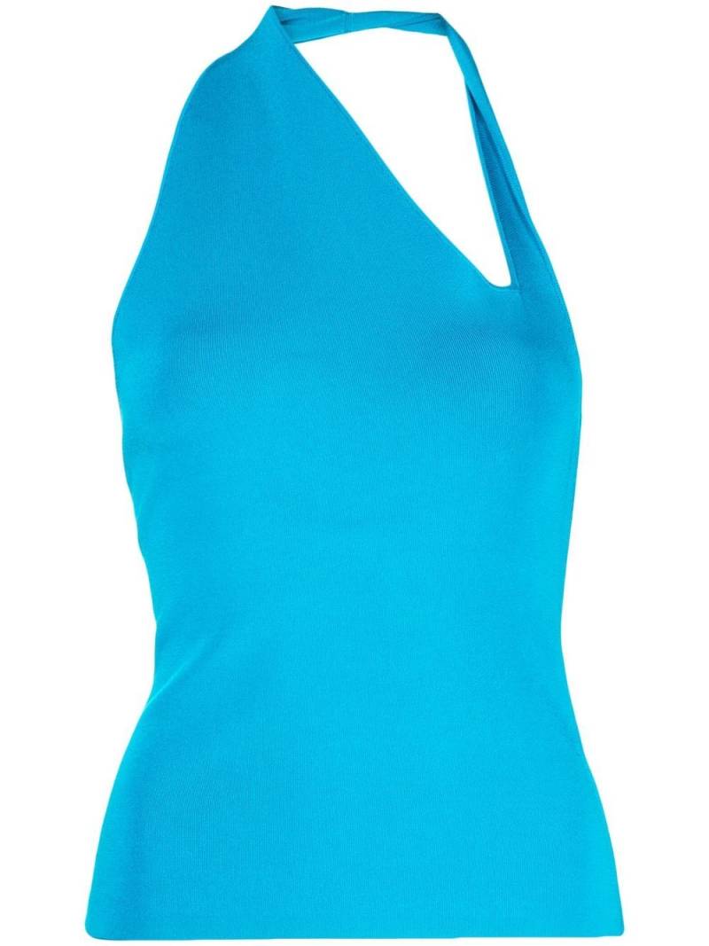 Galvan Artemis asymmetric-neck top - Blue von Galvan