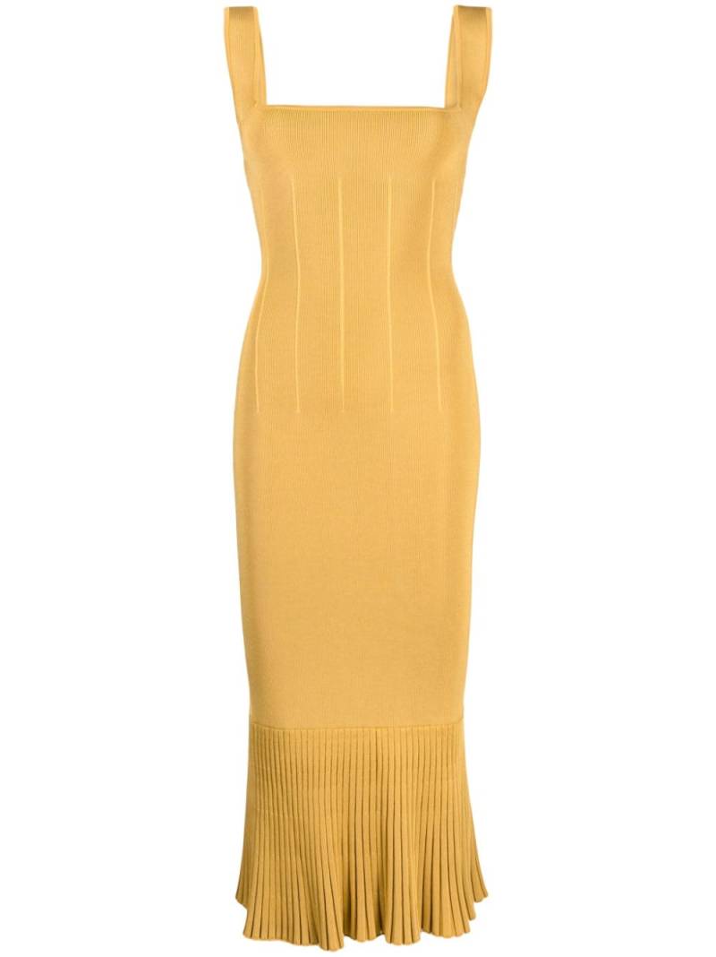 Galvan Atalanta knitted midi dress - Yellow von Galvan