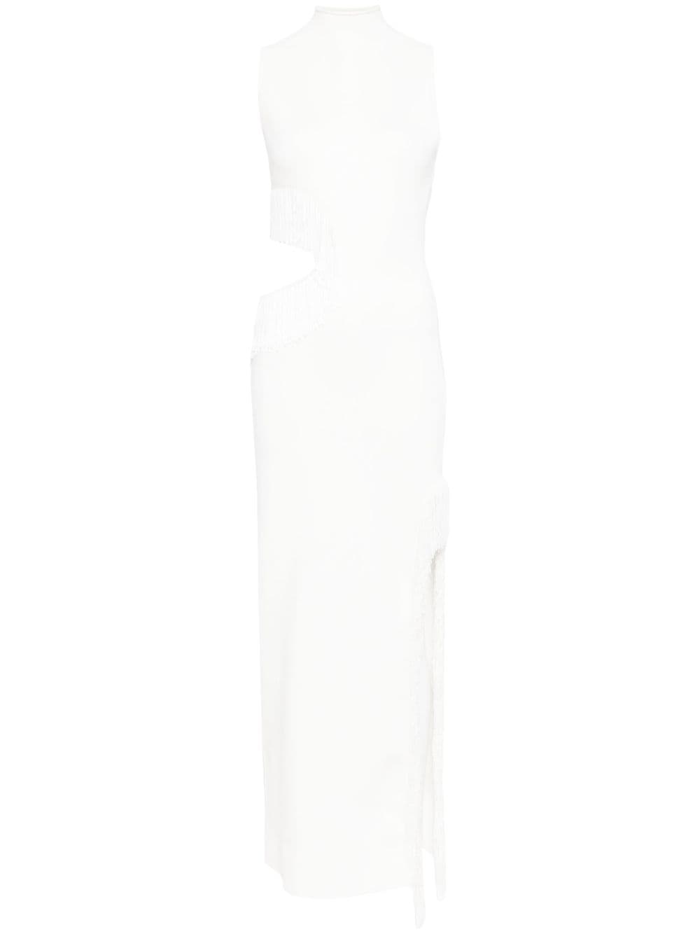 Galvan Beaded Nova asymmetric dress - White von Galvan