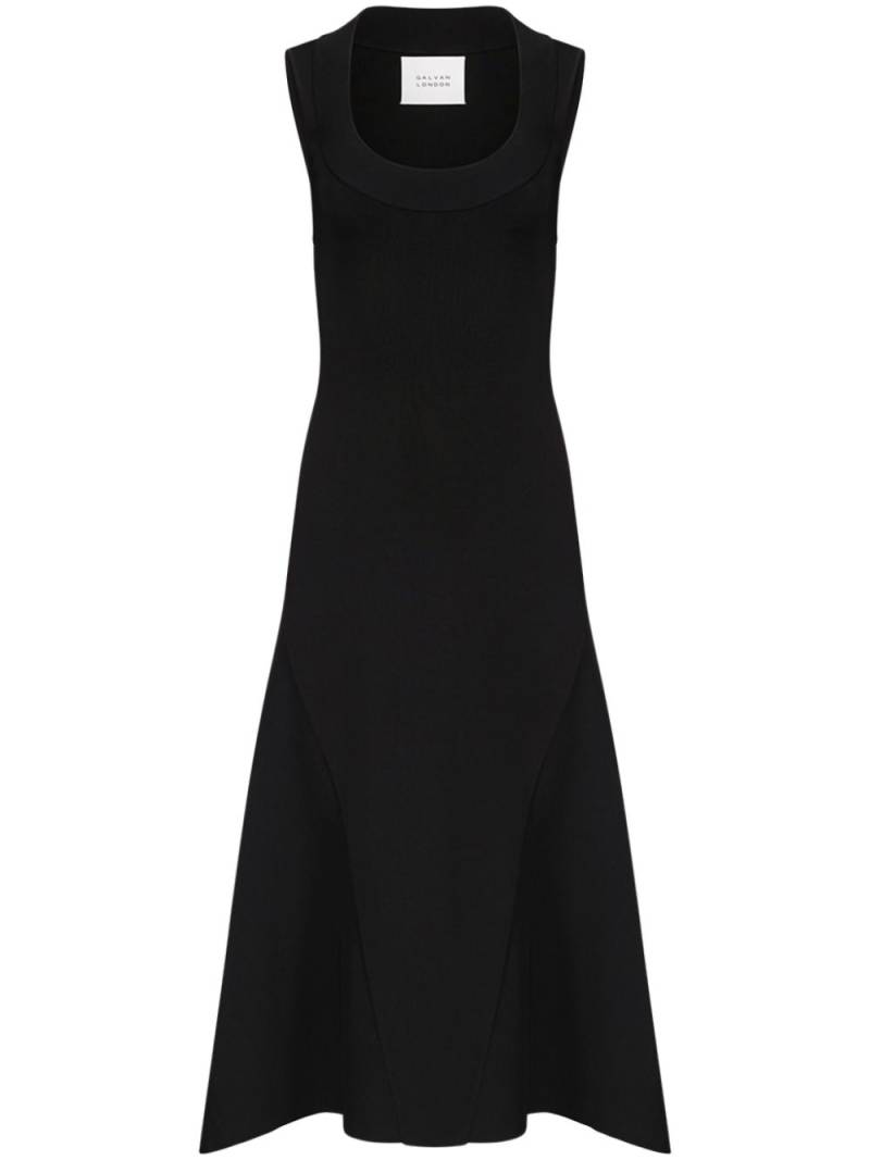 Galvan Claudia scoop-neck midi dress - Black von Galvan