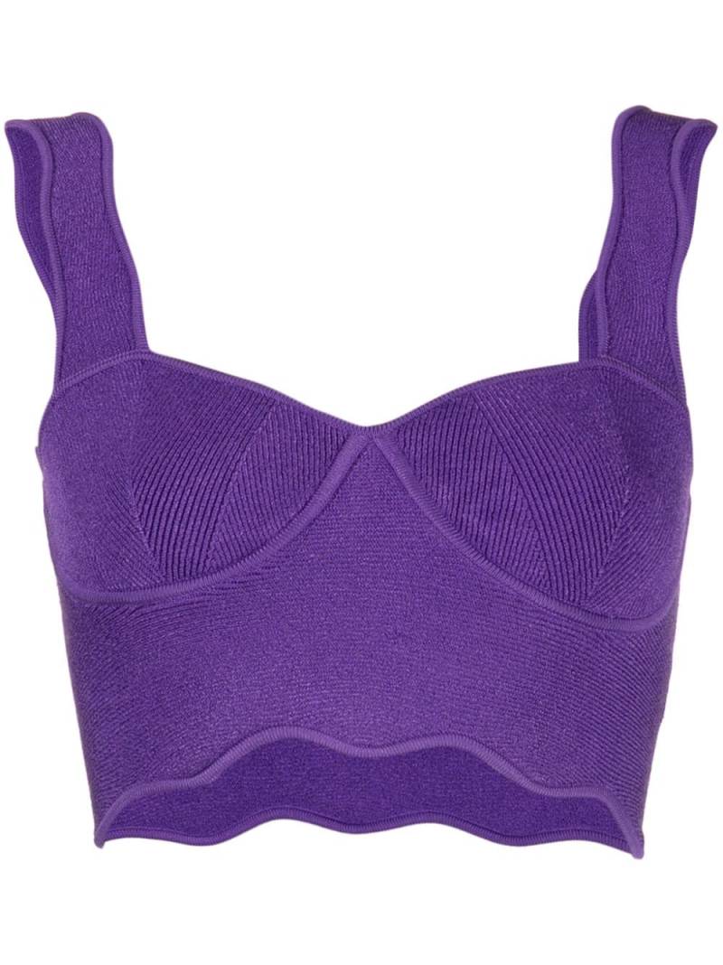 Galvan Delia scalloped knitted bralette - Purple von Galvan