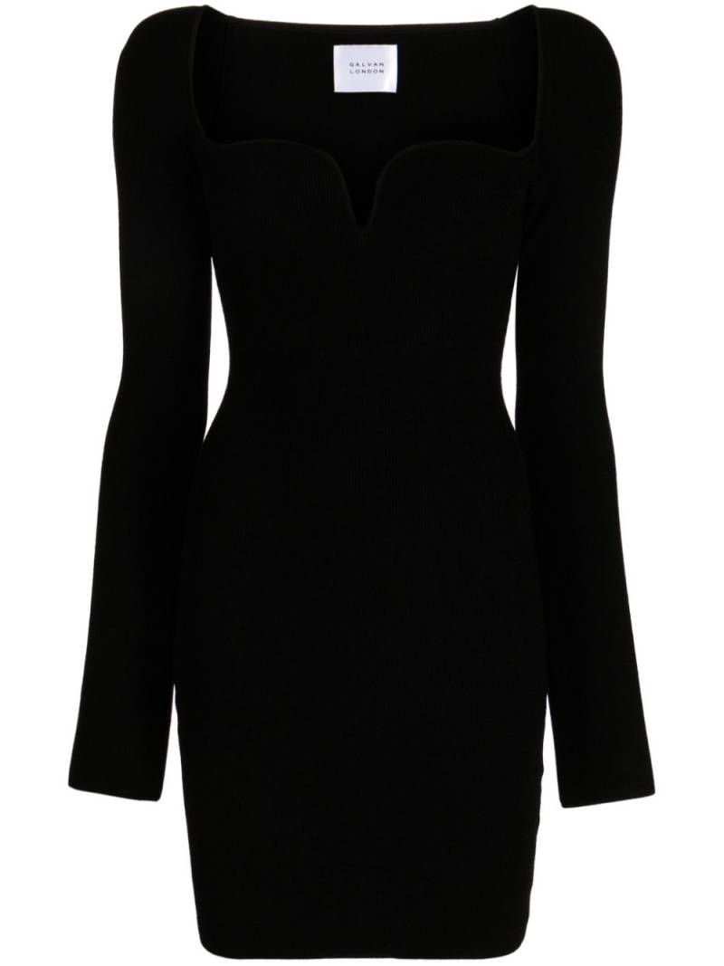 Galvan Gaia sweetheart-neck minidress - Black von Galvan