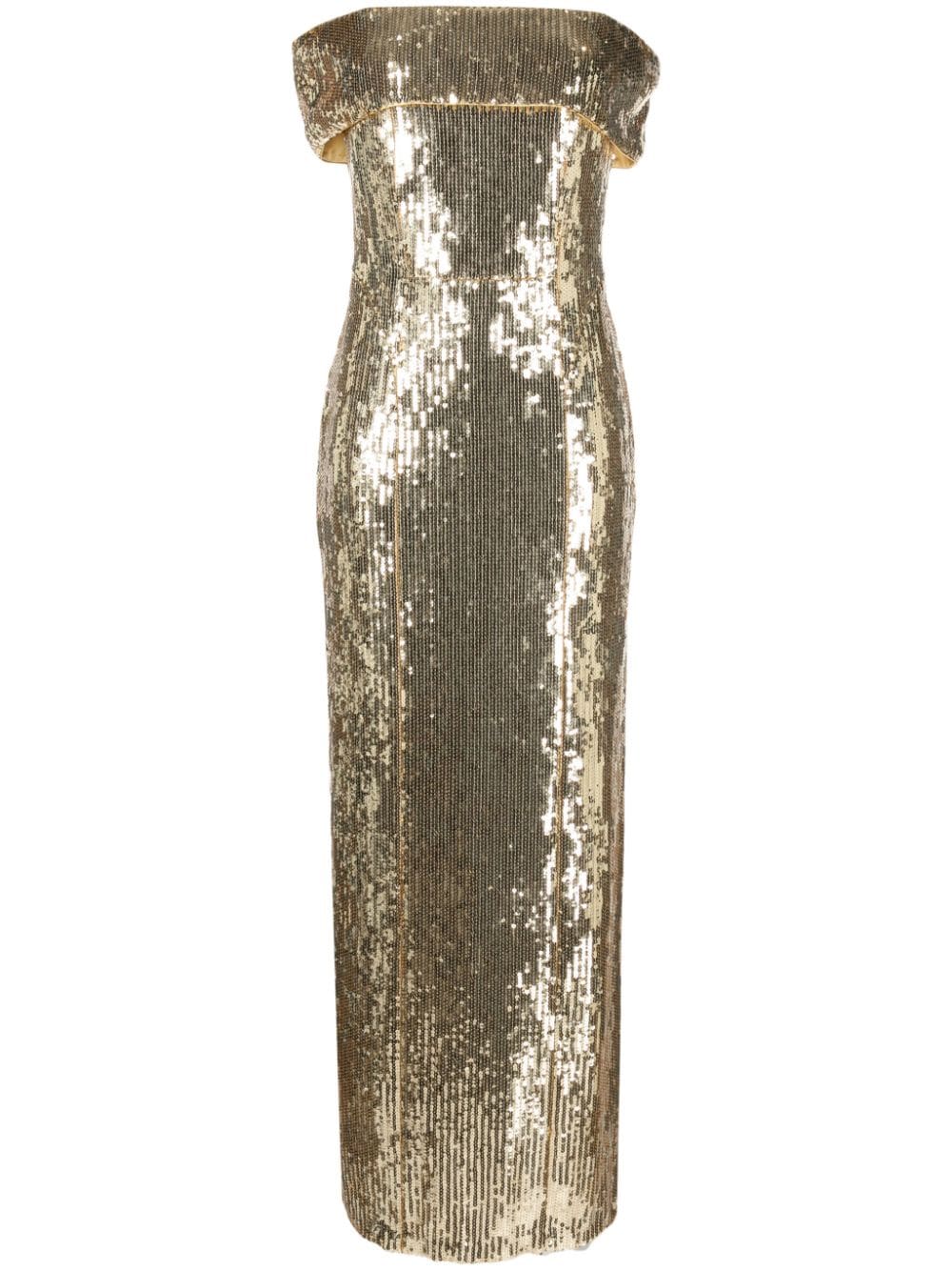 Galvan Glencoe sequinned maxi dress - Gold von Galvan