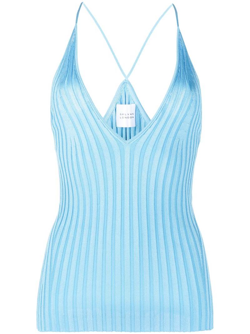 Galvan Rhea reversible camisole top - Blue von Galvan