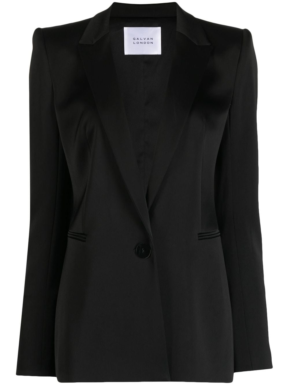 Galvan Sculpted single-breasted blazer - Black von Galvan