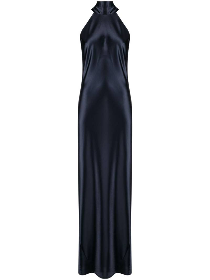 Galvan Sienna halterneck maxi dress - Blue von Galvan