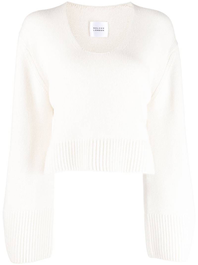 Galvan Theia Pearl cocoon jumper - White von Galvan