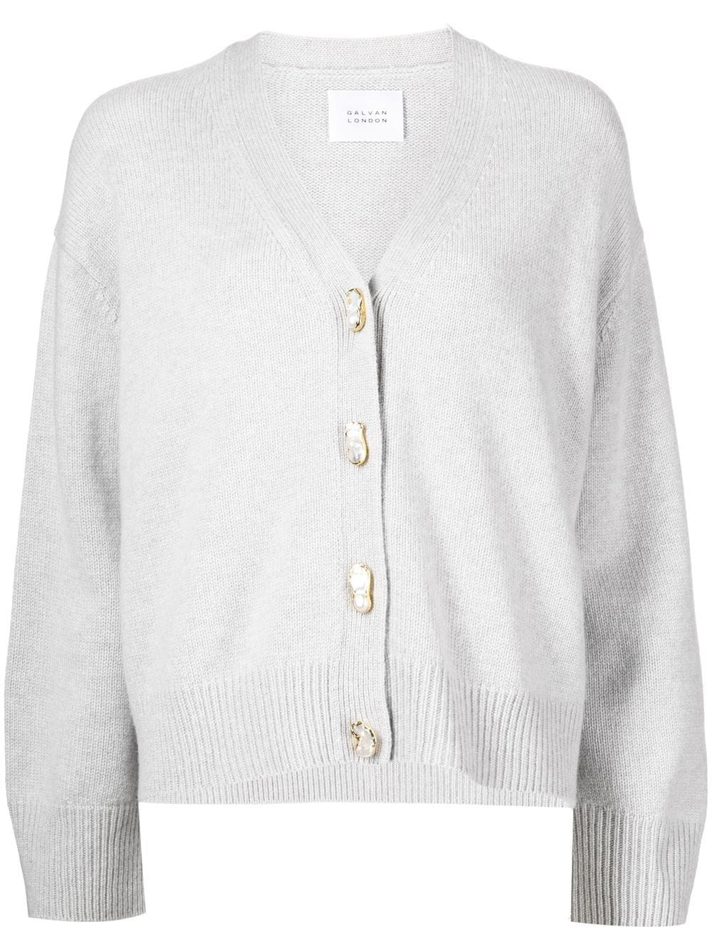 Galvan London Theia fine-knit cardigan - Grey von Galvan London