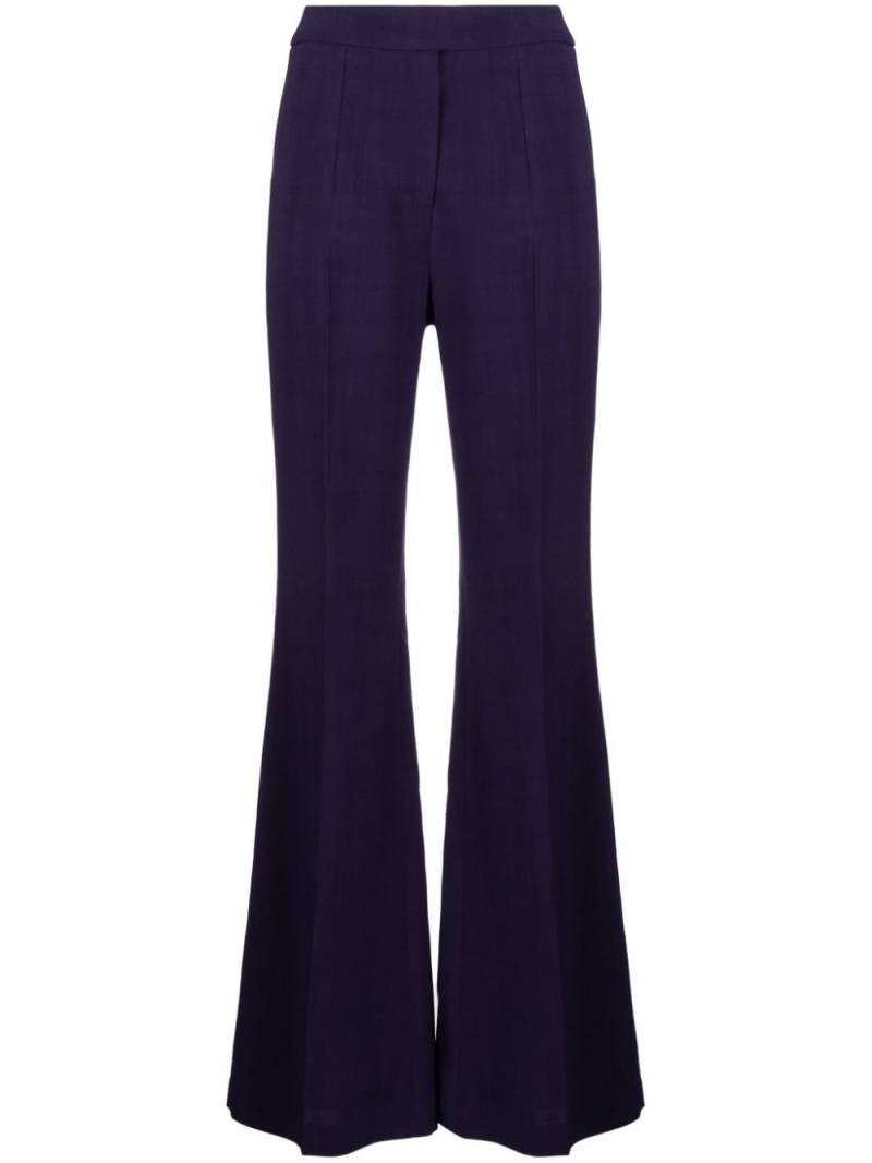 Galvan flared tailored trousers - Purple von Galvan