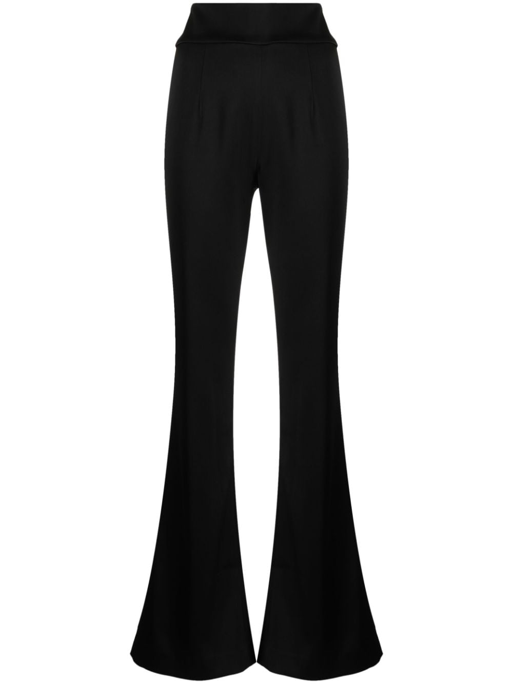 Galvan high-waisted flared trousers - Black von Galvan