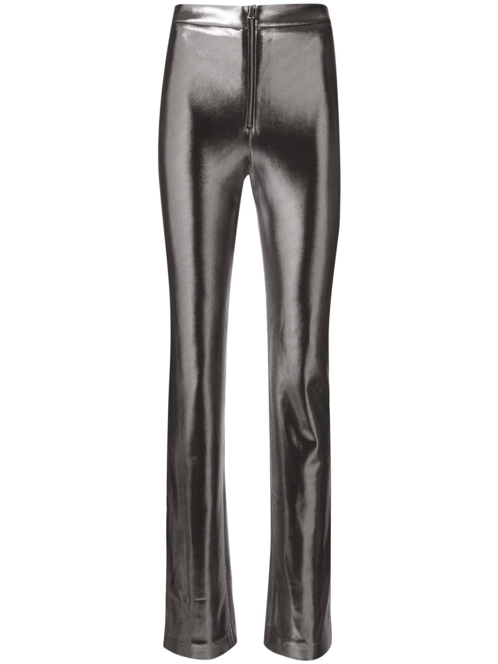 Galvan metallic high-waisted skinny trousers - Silver von Galvan