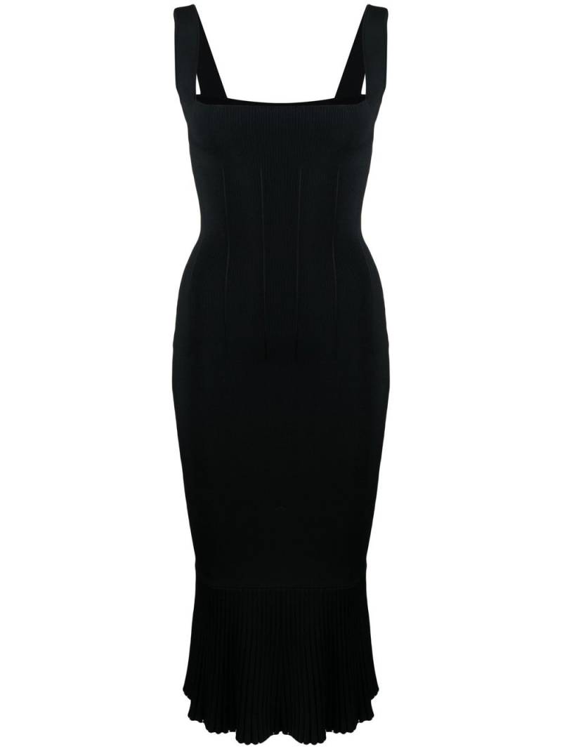 Galvan square-neck dress - Black von Galvan