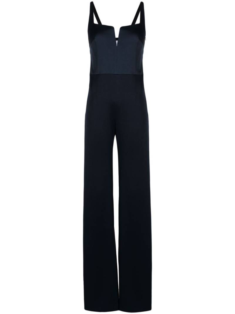 Galvan wide-leg corset-style jumpsuit - Blue von Galvan