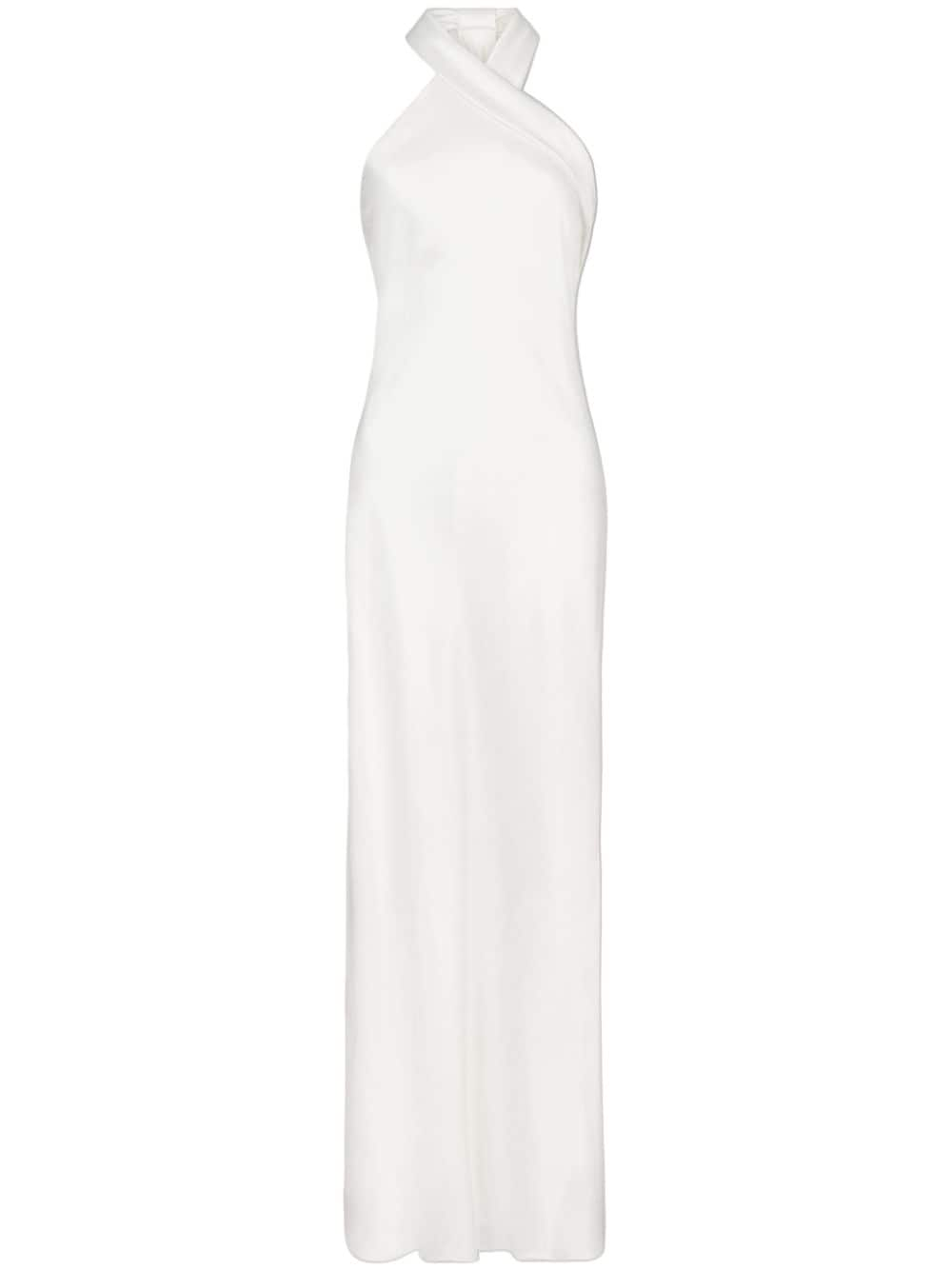 Galvan Mayfair satin gown - White von Galvan