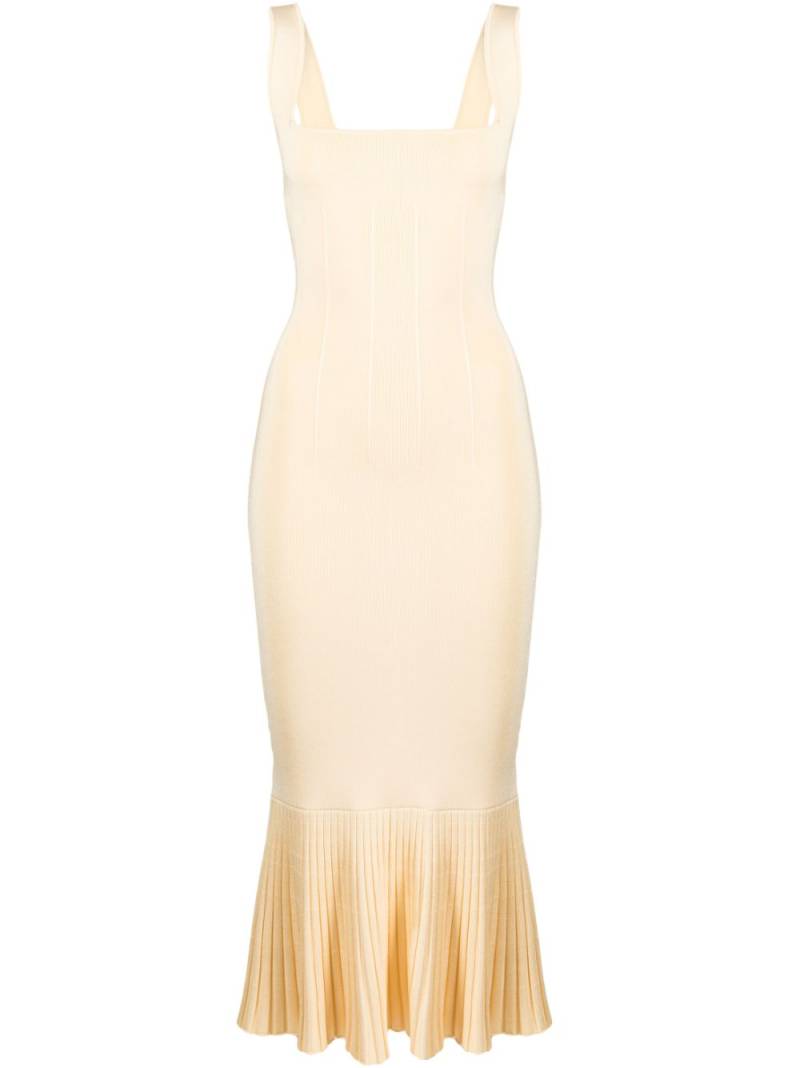 Galvan square-neck sleeveless dress - Yellow von Galvan