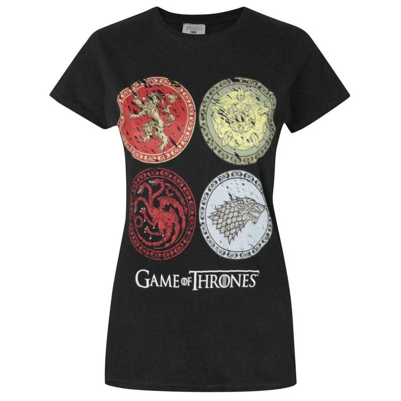 House Wappen Tshirt Damen Schwarz L von Game of Thrones