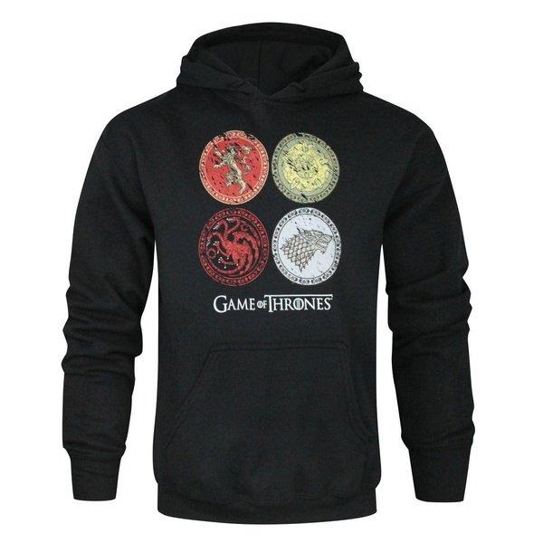 Kapuzenpullover Mit Den Wappen Der Verschiedenen Häuser Damen Schwarz XXL von Game of Thrones