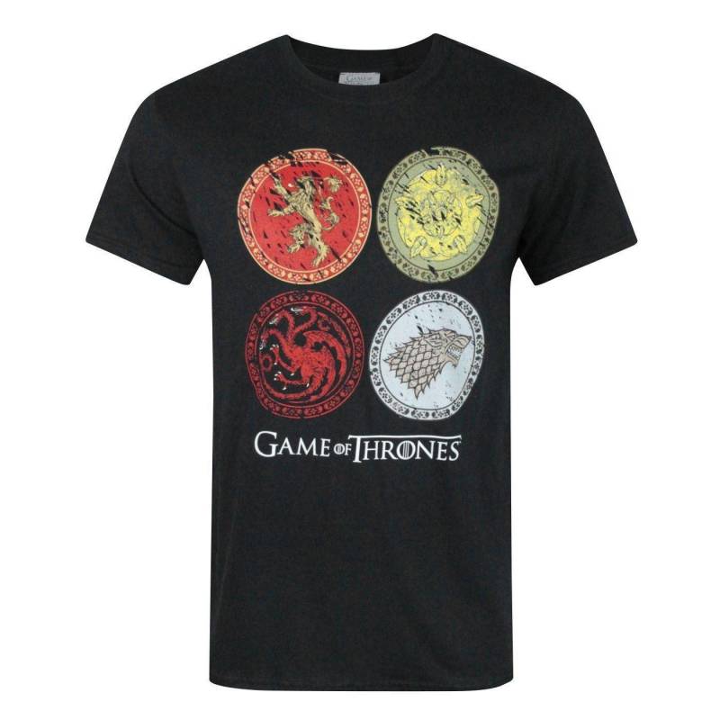 Offizielles House Crests Tshirt Herren Schwarz S von Game of Thrones