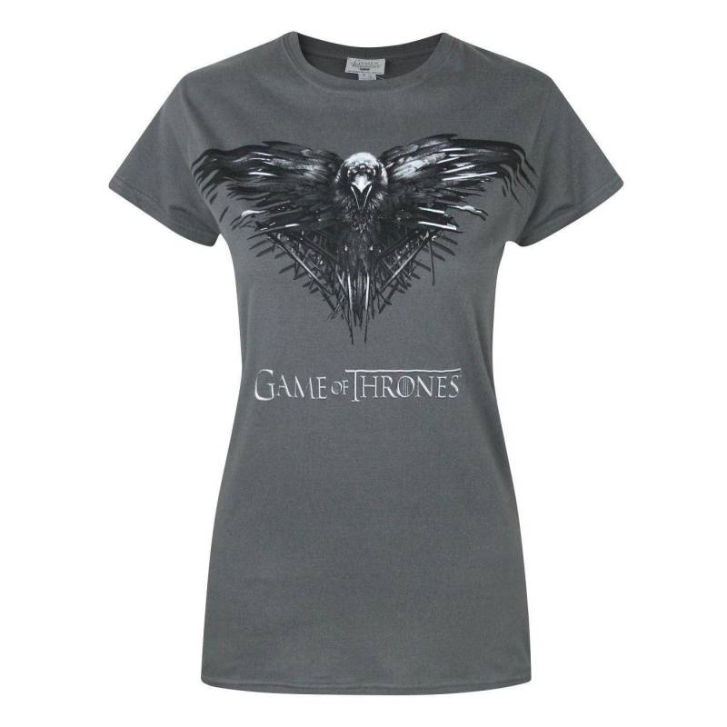 Three Eyed Raven Tshirt Damen Charcoal Black L von Game of Thrones