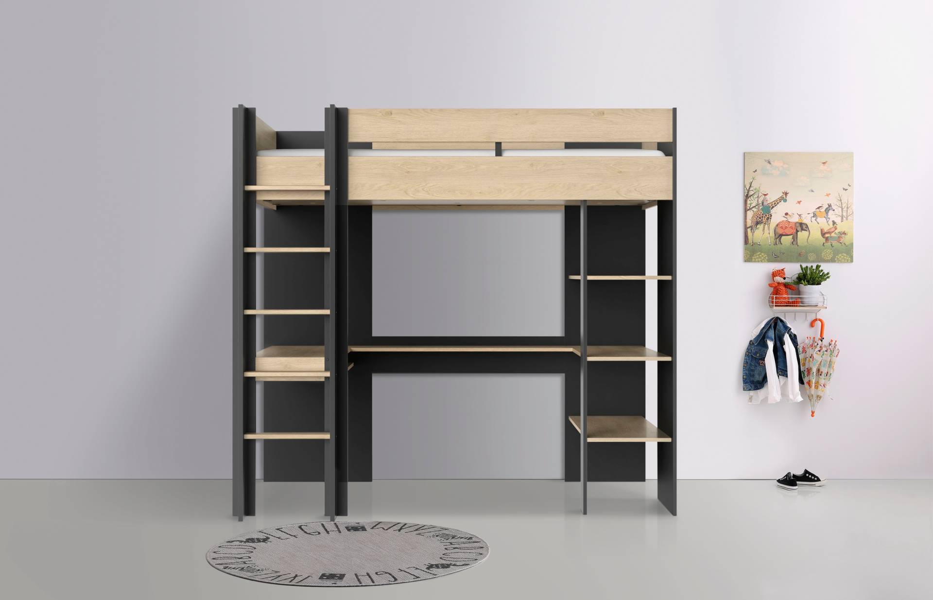Gami Etagenbett »DUPLEX«, mit integriertem Schreibtisch Gami Etagenbett »DUPLEX«, mit integriertem Schreibtisch von Gami