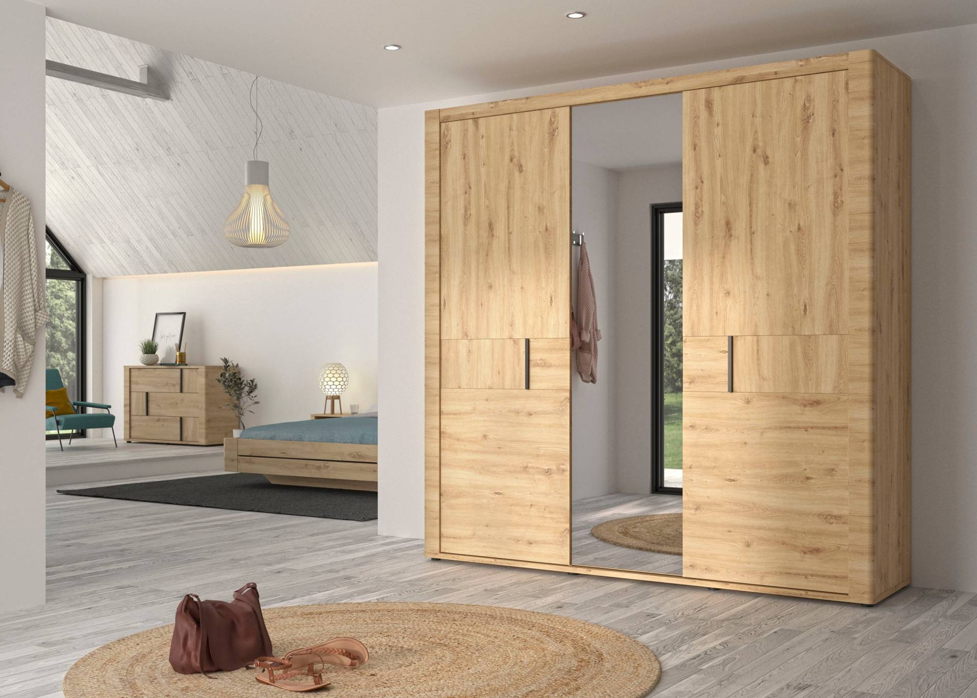 Gami Kleiderschrank »Confidence«, aus Kiefernholz mit Spiegel Gami Kleiderschrank »Confidence«, aus Kiefernholz mit Spiegel von Gami