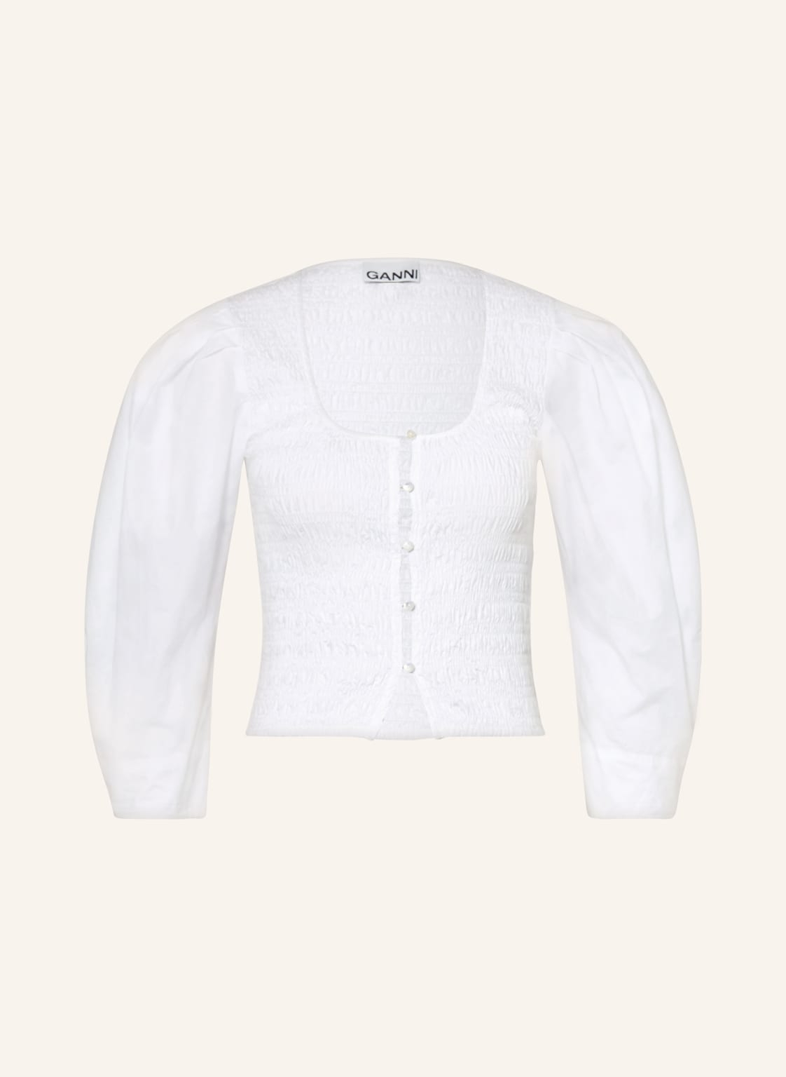 Ganni Bluse weiss von Ganni