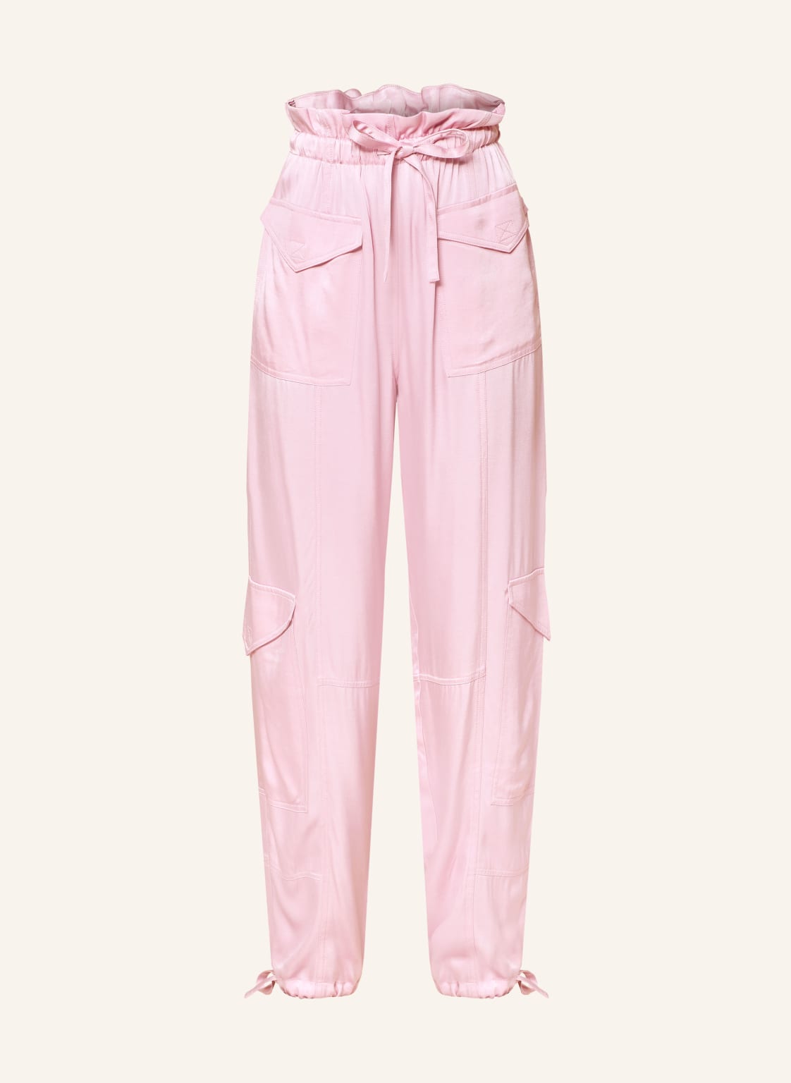 Ganni Cargohose Aus Satin rosa Ganni Cargohose Aus Satin rosa von Ganni