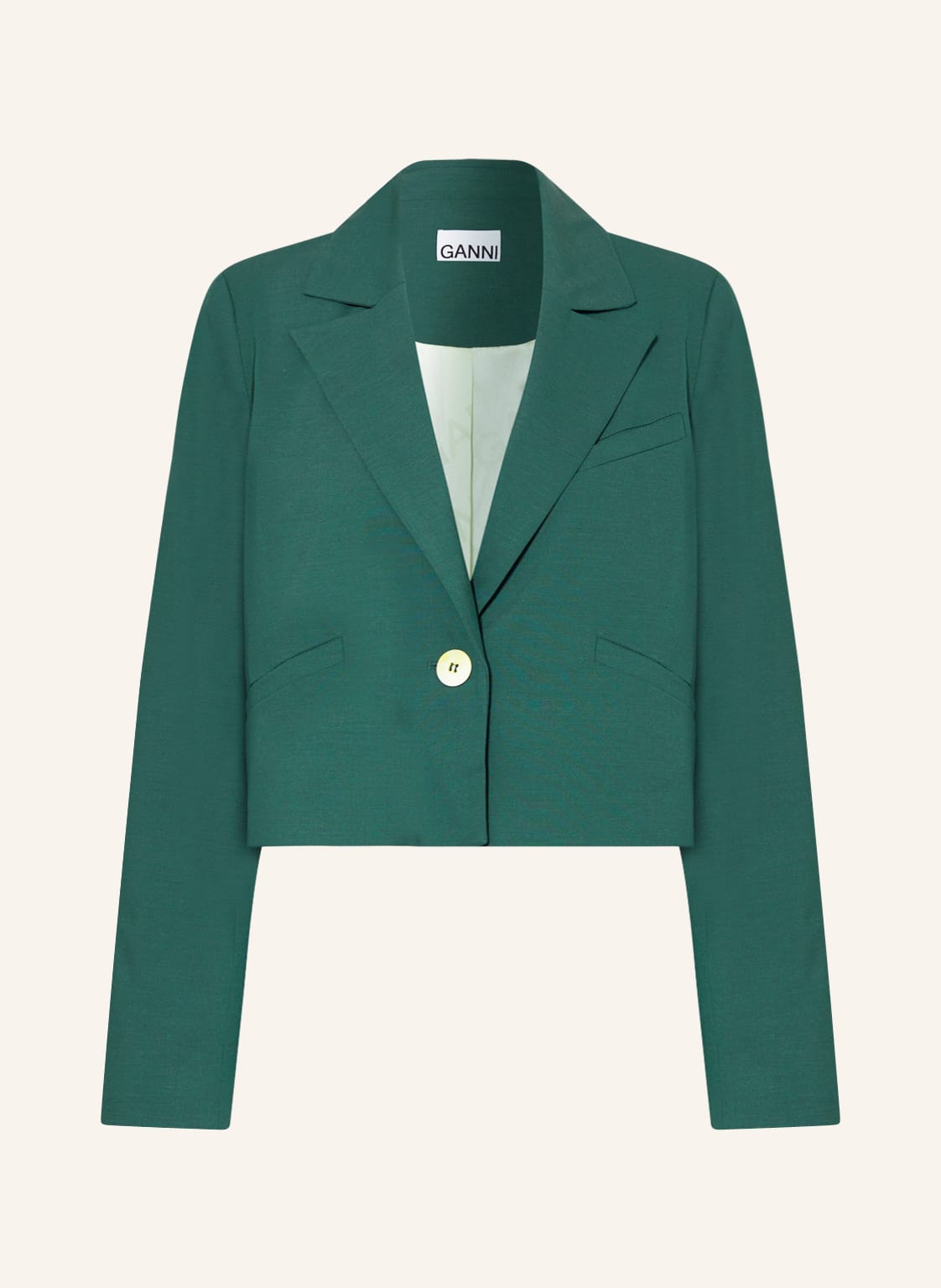 Ganni Cropped-Blazer gruen von Ganni