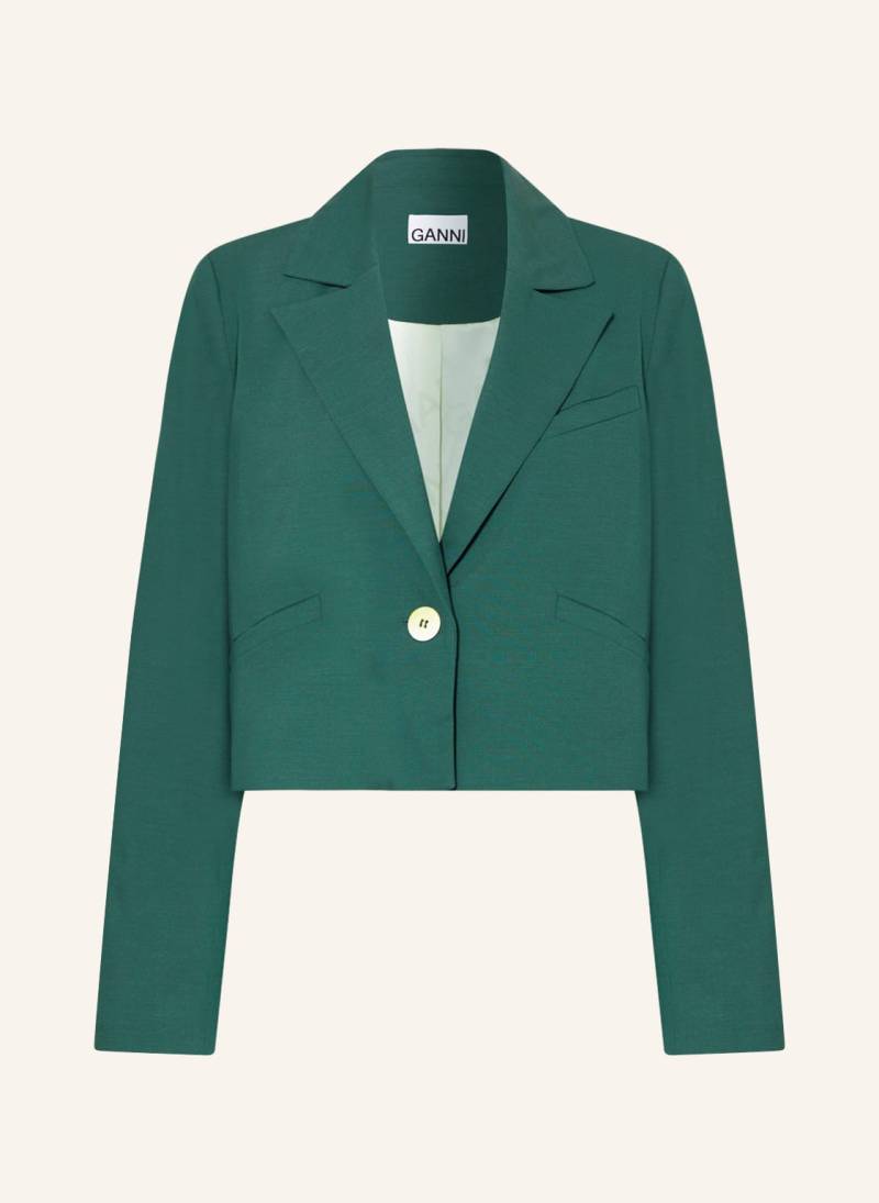 Ganni Cropped-Blazer gruen von Ganni