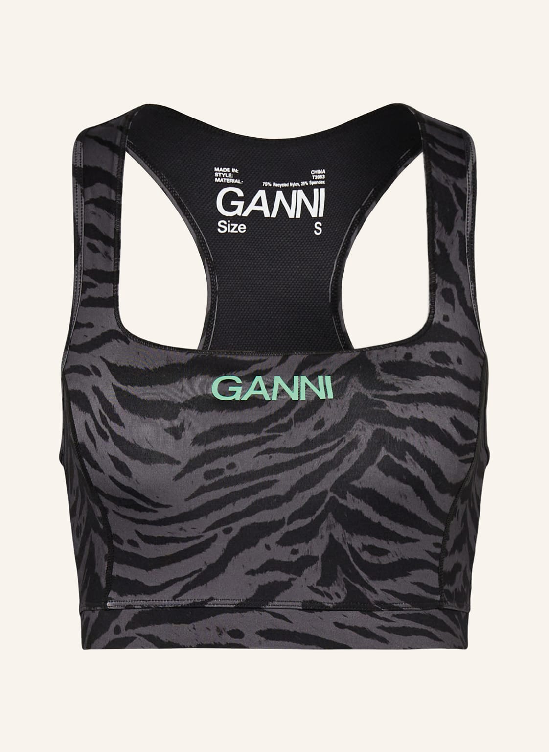 Ganni Cropped-Top schwarz von Ganni