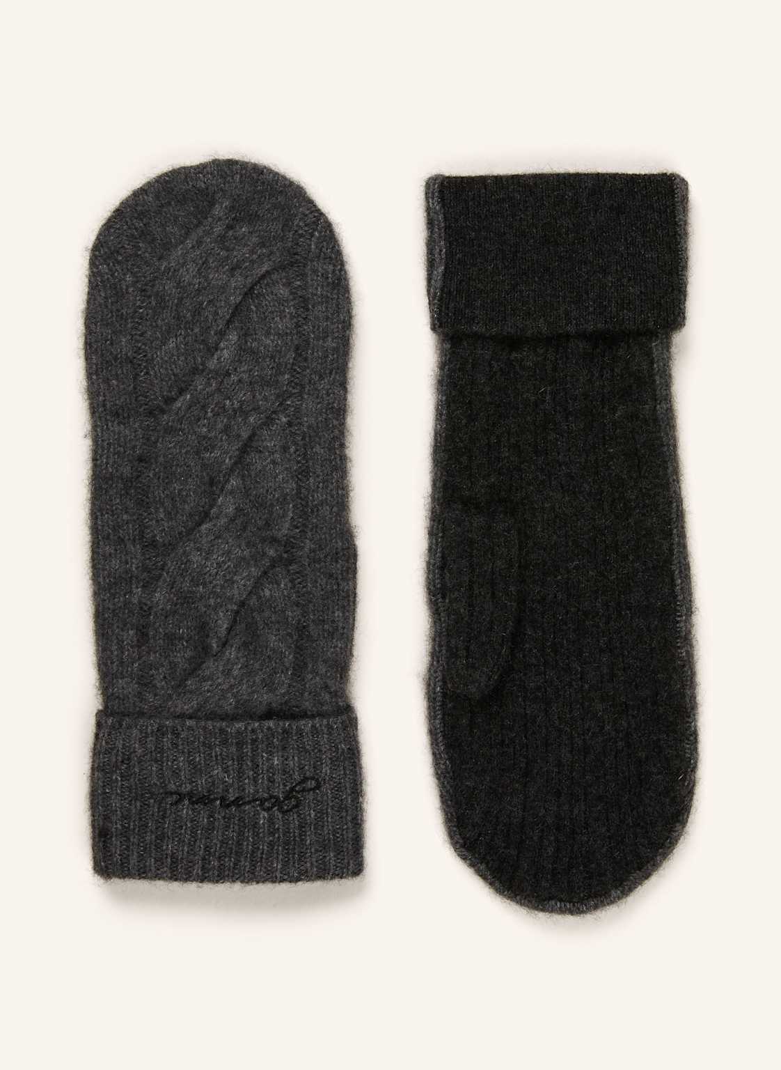 Ganni Fäustlinge Mit Cashmere grau Ganni Fäustlinge Mit Cashmere grau von Ganni