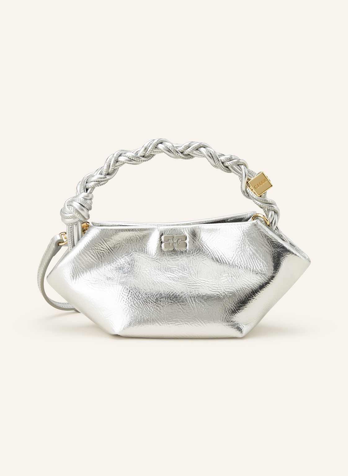 Ganni Handtasche Bou Mini silber von Ganni