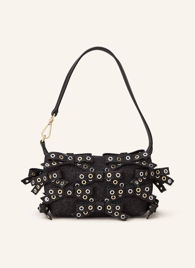 Ganni Handtasche Bow Eyelet Butterfly Small schwarz von Ganni