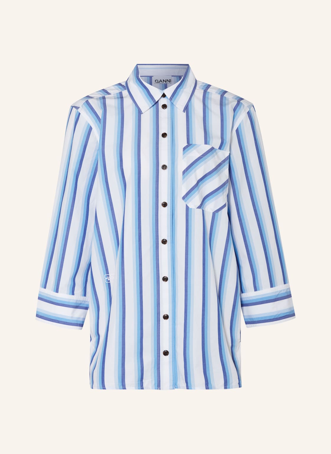 Ganni Hemdbluse blau Ganni Hemdbluse blau von Ganni