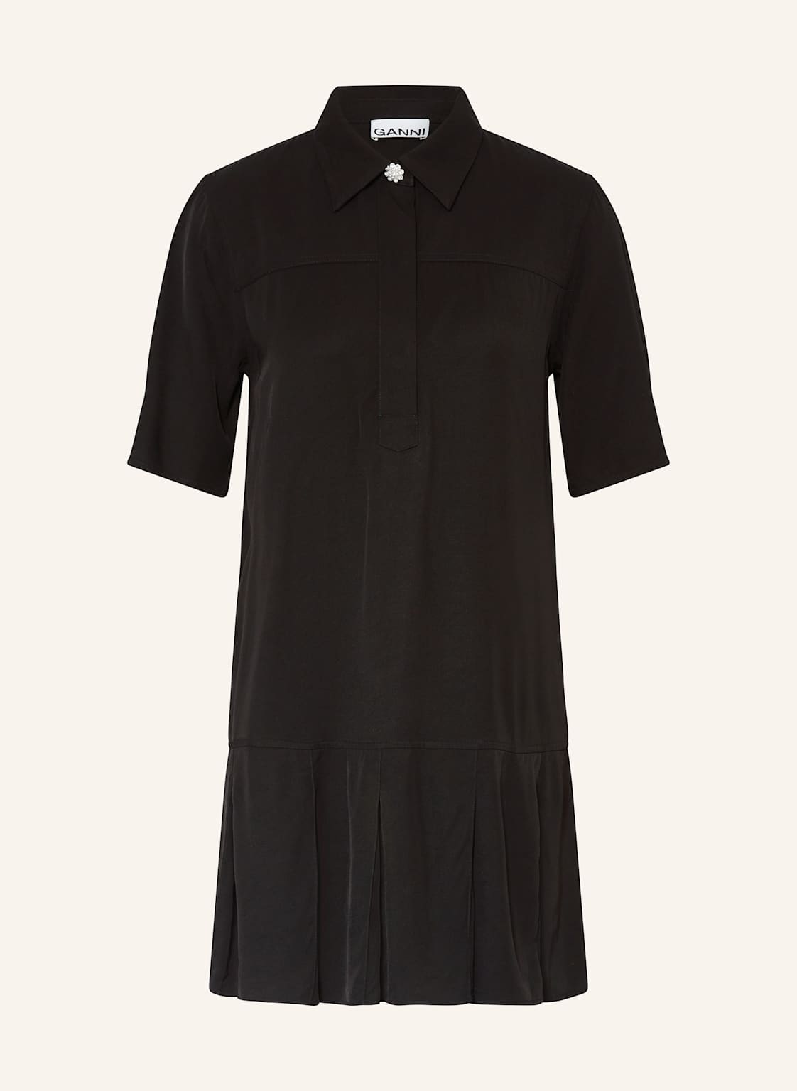 Ganni Hemdblusenkleid schwarz Ganni Hemdblusenkleid schwarz von Ganni