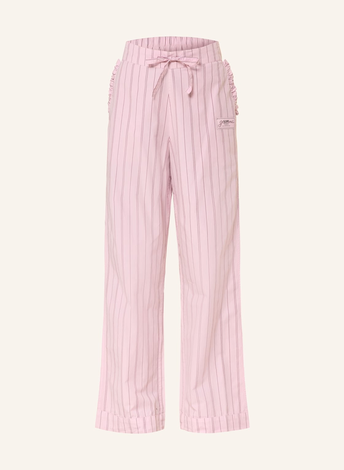 Ganni Hose Im Jogging-Stil Mit Rüschen rosa von Ganni