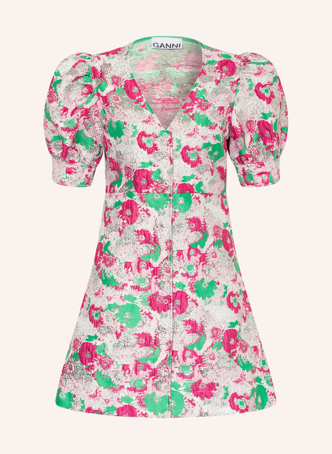 Ganni Jacquard-Kleid Mit Glitzergarn pink Ganni Jacquard-Kleid Mit Glitzergarn pink von Ganni