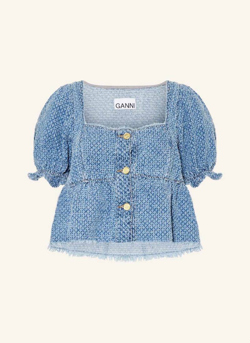 Ganni Jeansbluse blau von Ganni