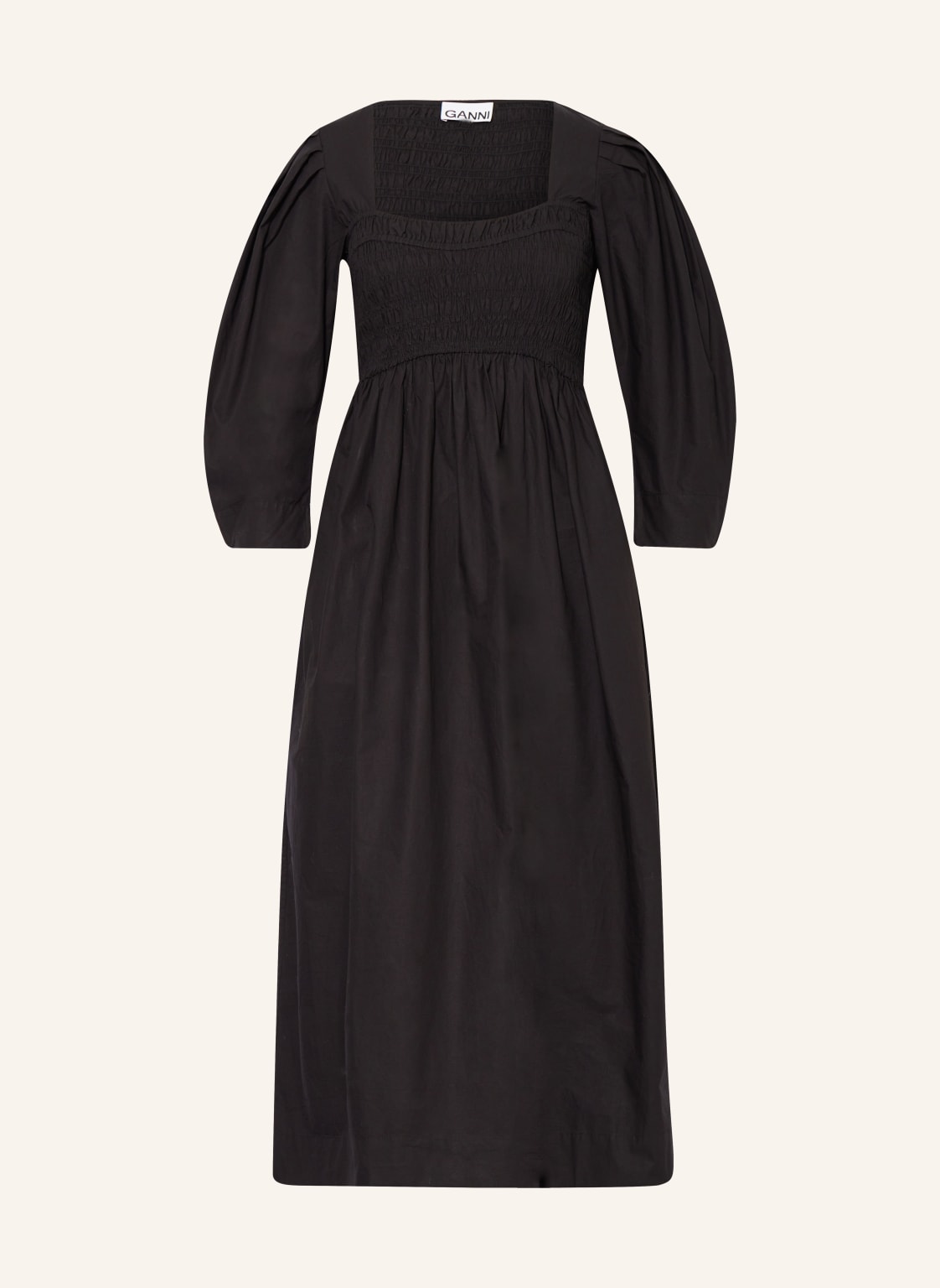 Ganni Kleid Mit 3/4-Arm schwarz von Ganni